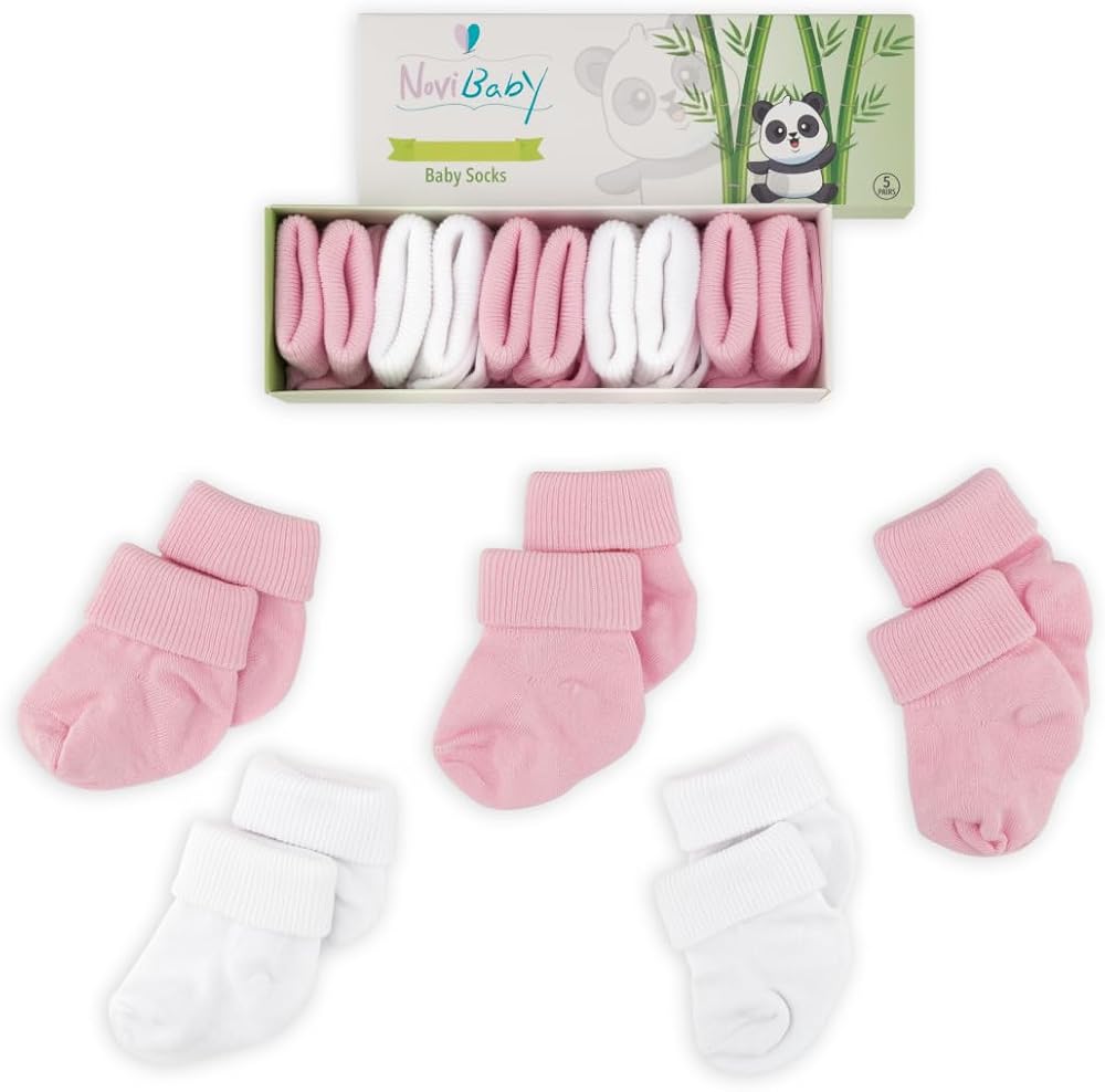 Novibaby 5'li Bambu Yenidoğan Bebek Çorap