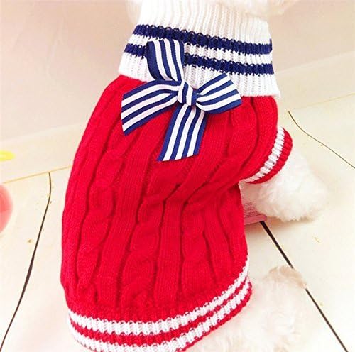 ohofy Cute Pet Puppy Cat Dog Warm Jumper Sweater Knitwear Coat Apparel Clothes Red