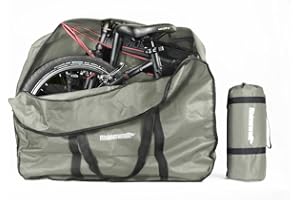 UBORSE Bolsa de Transporte Plegable para Bicicleta Bolsa de Almacenamiento para Bicicletas Impermeable Bolsa Plegable para Bicicletas MTB de 20" (Verde Militar)