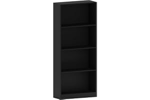 ‎VIDA DESIGNS Vida Designs Cambridge Vierfächriges Hochregal, Schwarz, Hölzern, Regalsystem, Ausstellen, Darstellen, Möbelstück, Möbel, Büro, Wohnung, Wohnzimmer, 4 Etagen groß