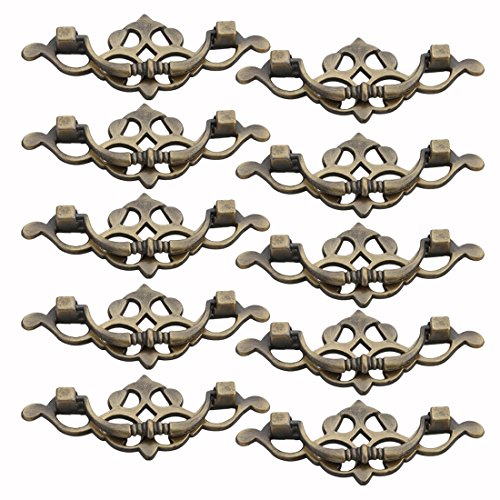 Tiradores para muebles y cajones, 10 unidades, 119 mm de grosor, tipo envejecido, de Finer Shop