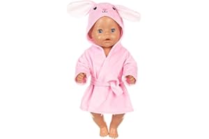 NHQZ Puppen Zubehör, Puppenhasen-Nachthemd, für 43 cm Puppen, 1 Stück