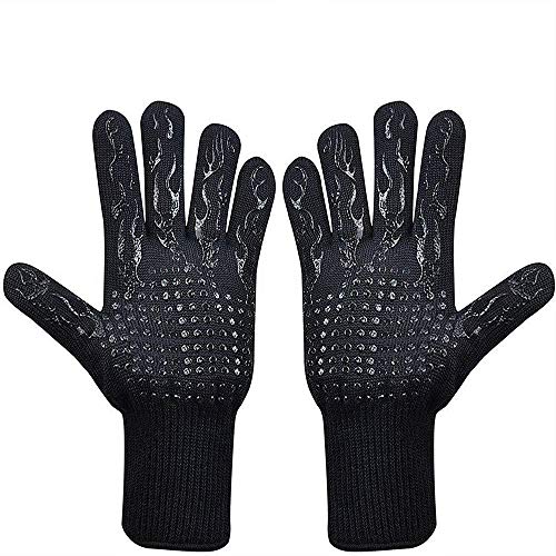 spécifications Gytech Gants résistant à la Chaleur de 932 ° F pour Barbecue, Cuisson, Cuisson au Four, souder ou Manipuler des Objets très Chauds dans la Cuisine ou à l'extérieur, 1 Paire (Blackfire)