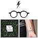 Tattify Glasses Temporary Tattoo - The Boy Who Lived (Set of 2)