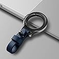 AUGEN Belt Loop Vegan Leather Key Ring Keychain For Keys Car