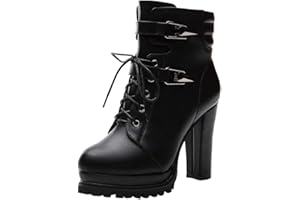 DONDPO Stiefeletten Damen, Niedriger Braun Kurzstiefel Stiefeletten Gefüttert 44 46 42 mit Absatz Damenstiefeletten Schnürstiefeletten Winterstiefel Reißverschluss Bequeme Ankle Boots Reitschuhe