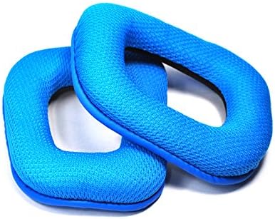 WEWOM 2 earpad cushions for Logitech G35 / G930 / G430 / F450 and Razer Electra blue headphones