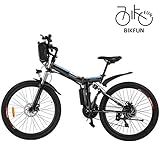 BIKFUN Elektrofahrrad, 20/26 Zoll E-Bike, Lithium-Akku (26 Abenteuer-schwarz)