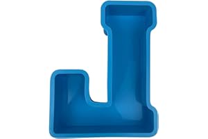 Cmeilau Grand Moule en résine époxy Alphabet - Silicone pour Lettres anglaises, moules de Moulage 3D A à Z décoration la fête d'anniversaire, (LLHG69032)