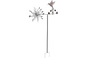 DAUZ Moulin à Vent en Métal, Moulins à Vent Anti-vieillissement pour Le Jardin