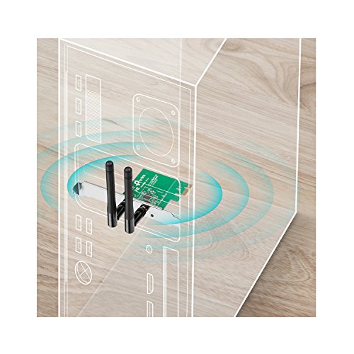 TP-LINK TL-WN881ND - Adaptador PCI Express  300 Mbps  2 4 GHz  802 11n g b  2 antenas desmontables 