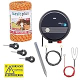 ✔ KRAFTPAKET IM STARTERSET: Elektrozaungerät mit 9000 Volt Ausgangspannung und einer Schlagenergie von 0,3 Joule für einen effektiven Schutz von Haus und Hof. Geeignet für die Einzäunung von Hunden, Katzen und Kaninchen, als Hobbyzaun oder zur Gartensicherung, aber auch Fernhalten von Marder, Kaninchen, Reh, Dachs, Waschbären aber auch Fuchs oder Iltis