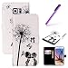 Produktbild Samsung Galaxy S7 Hülle Glitzer,Samsung Galaxy S7 Hülle Leder,Samsung Galaxy S7 Case Flower Ledertasche Schutzhülle Cover Etui Tasche,EMAXELERS Galaxy S7 Cover Blumen Dandelion Lover Muster PU Leder Brieftasche Hülle Wallet Case Flip Cover für Samsung Galaxy S7,Bookstyle Hüllen Etui Lederhülle mit Standfunktion und Karten-Slots für Samsung Galaxy S7 (2016),Kissing Lover