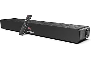 MEREDO Soundbar, 150W Soundbar per TV, subwoofer integrato Soundbar 2.1, surround per home theater, HD-ARC/CEC, Ingresso Ottico, BT 5.0, Aux, USB - 71CM (Deep black)
