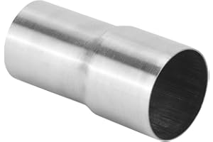 QIILU Connettore per Tubo di Scarico, Connettore per Tubo di Scarico Universale in Acciaio Inossidabile Riduttore Adattatore per Tubo Parte Modificata (57-63 MM)