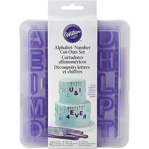 Wilton Alphabet und Zahlen Aussparungen Set, Violett, 42