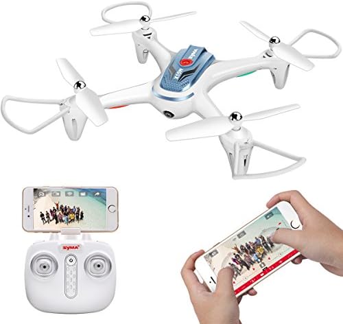 DoDoeleph Syma Drone X15W With Camera RC Quadcopter Gravity Control and Altitude Hold for Kids White