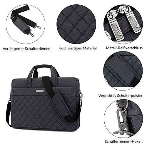 Notebook Tasche Aktentasche Laptop Tasche Laptoph  lle Laptoptasche 15 6 Zoll  wasserfest stabiler Schock-Airbag Verdickungsschutzschicht espandierte 