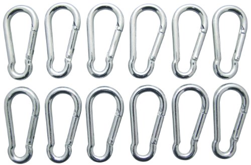 Amtech Lot de 12 mousquetons 5 x 50 mm