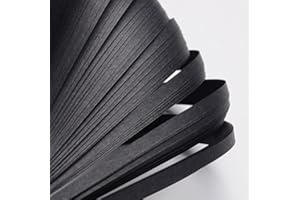 Craftdady Lot de 1 200 bandes de papier pour paperolles - 530 x 5 mm - Noir - Pour loisirs créatifs, quilling, peinture, décoration murale