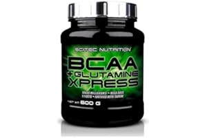 Scitec Nutrition BCAA + Glutamine Xpress – Essential Amino Acid Blend – with 5g 2:1:1 BCAAs – 5g Glutamine – Fortified with Taurine, 600 g, Apple