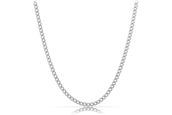 Made by Nami Collar de Acero Inoxidable para Hombres Collar Maciza de 60cm. Cadena Reforzada Hecha a Mano. Regalo para Él. Joyería para Hombres