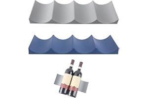 EUYKQNOI Porte Bouteille Vin, 2 Pièces Range Bouteille Frigo, Rangement Bouteille Frigo, Support Bouteille Vin, Étagère à Vin en Plastique Jusqu’à 10 Bouteilles, pour Armoire de Cuisine, Frigo