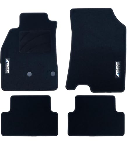 Tapis Scenic 3 Tapis De Voiture De Qualité J&J AUTOMOTIVE | Logo Tapis De Sol Noir Velours Sur Mesure Pour Tucson 2004-2010 4 Pcs, Base Antidérapante, Tapis Conducteur Renforcé Tapis J&j Automotive