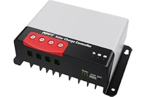 MPPT Solar Laderegler 20A Built-in Bluetooth für Mobiles APP Überwachen und Einstellen, Solar Laderegler für AGM Gel Dichte Säure, Lithium Batterien, Für Wohnmobile, Haus, Terrasse, Yachten, Boote