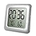 Produktbild Somedays BALDR Western Hotel Silber Hängenden Uhr Badezimmer Wanduhr Thermometer Hygrometer Wasserdichte Dusche Uhren Uhr Temperatur Luftfeuchtigkeit Timer