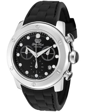 Glam Rock 0.96.2669 Unisex Quarzuhr mit schwarzem Zifferblatt Analog-Anzeige und Schwarz-Silikon-Bügel GR50129
