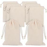 12 Sacs En Lin Avec Cordon - 13x18 Cm - Poches Cadeaux, Rangement Bijoux, Graines, Bonbons - Style Bohème, Réutilisables