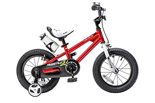 RoyalBaby Kids Bikes 12" 14" 16" 18" Avaliable, BMX Freestyle Bikes, Boys Bikes, Girls Bikes, Best Gifts for Kids. (Red, 14 Inch)