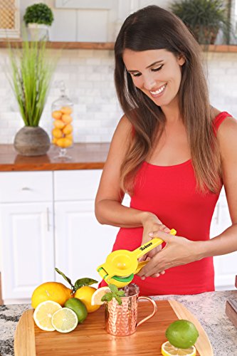 Twinzee Zitronen- und Limettenpresse mit zwei Aufsätzen – Zitronenpresse in einzigartigem Design – aus Aluminium - 5