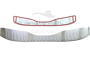 DYNAMIC PARTS QUALITY CAR SPARES Compatible For Ford Mondeo Mk4 Estate Chrome Rear Bumper Protector Scratch Guard S.Steel