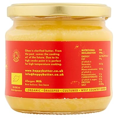 Happy Butter Organic Ghee 300g ★ Ghee Butterschmalz (geklärte Butter ...