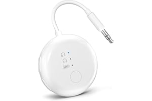 ‎AVANTREE Avantree SoundJet R1 - samolotowy adapter Bluetooth do słuchawek i AirPods o niskim opóźnieniu i 20 godzinach odtwarzania, bezprzewodowy nadajnik audio do lotów, podróży, siłowni, telewizora, tabletów