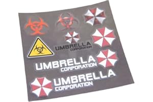 BADGESWELT B213 Umbrella Corporation Set auto aufkleber 3D Emblem Badge car Sticker Abziehbild