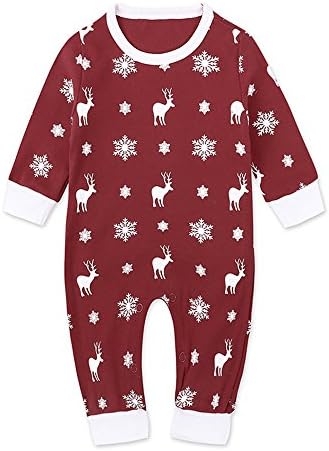 Christmas Deer Romper Siamese clothes climbing cotton long sleeved unisex gift photography (70cm)