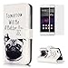 Produktbild CaseHome HUAWEI P8 Lite Hülle,Folio Schutzhülle Tasche Lederoptik PU Leder Mit Wallet Kartenfach Magnetverschluss Standfunktion Handytasche Slim-Schutzhülle Folio Schale Schalen Fall Buchstil Klapptasche Mit Karten-/Geldscheinfach Handy Etui Flip Tasche Für HUAWEI P8 Lite-Welpe (Tomorrow Will Be A Better Day)