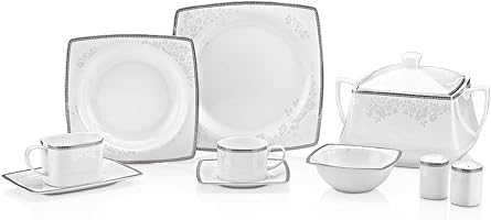 Taç Mühr-ü Sedef Mim 85 Parça 12 Kişilik Yemek Takımı