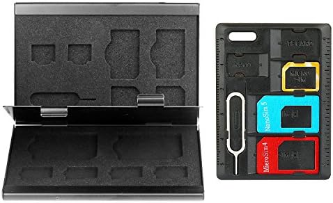 MYTK Double Layer SIM Karten Adapter mit Transportbox SD TF Card Box