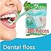 Produktbild Zahnseide, 200 Stück Cool Mint Zahnpflege Interdental Flosser Zahnreiniger Sticks, Zahnseidensticks, Zahn Draht, Zahnstocher Stick Oralpflege , Minzgeschmack Familie GewöHnliche Zahnpflege