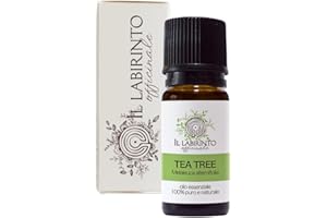 Olio Essenziale Tea Tree puro alimentare Il Labirinto Officinale, tea tree oil puro - Oli Essenziali Naturali - Olio essenziale per Diffusori e Umidificatori, Aromaterapia, Vegan - 10ml