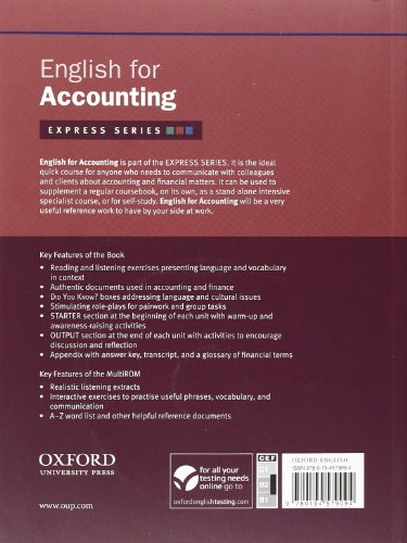 Couverture du livre de Express Series: English for Accounting