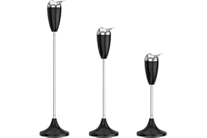 RELIANCER Cendrier sur pied avec couvercle réglable en hauteur de 54,6 cm à 88,9 cm, en acier inoxydable, contemporain, autonettoyant, télescopique, cendrier à cigarettes, grand cendrier résistant au