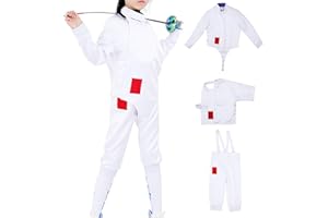 DJJYCTNM Costume d'uniforme D'escrime-Ensemble de Veste et Gilet de Pantalon Classique 350N pour Sabre D'épée À Fleuret-Convient aux Enfants et aux Adultes (Color : Left Hand, Size : 46#)