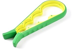 ZENVALY Apribarattoli, Multifunzione Apribottiglie, Apriscatole a Mano, Apribarattoli Gomma Universale, Pinza per Barattoli, per Cucina, Ristorante, Bar, Anziani, Artrite Malati, Verde