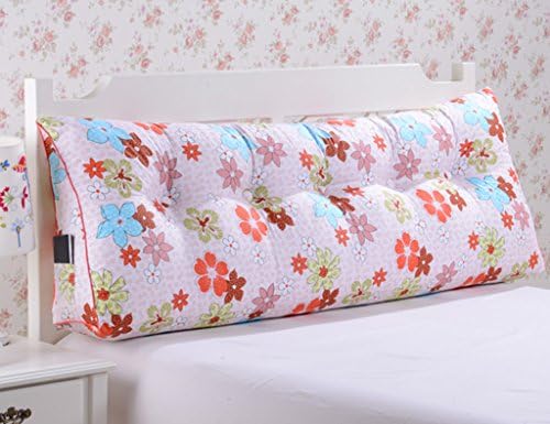 SUBBYE Lumbar Pillows Cushions BedHead Pillow Cotton Triangle Support Bedside Cushion Soft Bag Reading Backrest Headboard Cushion Size Optional ( Size : 120cm )