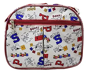 Aarvi Sling Bag for Kids, Birthday Return Gifts, Picnic Bag for Girls / Boys (White, 1 Pc)